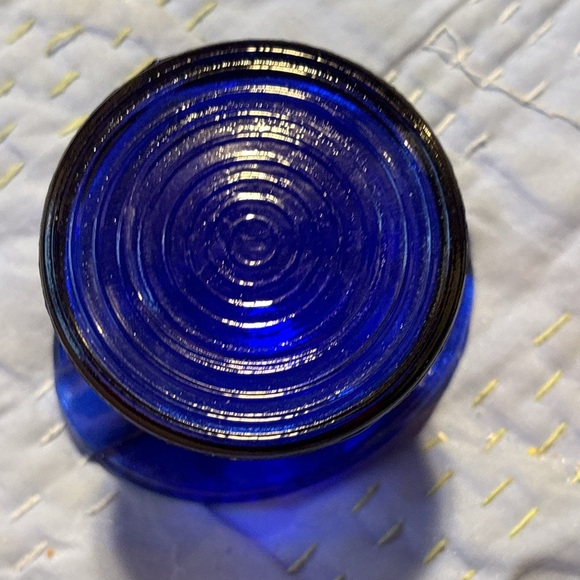 Vintage 1950's Cobalt Blue Glass Top Hat Ashtray Tobacco Toothpick MCM - Picture 4 of 8